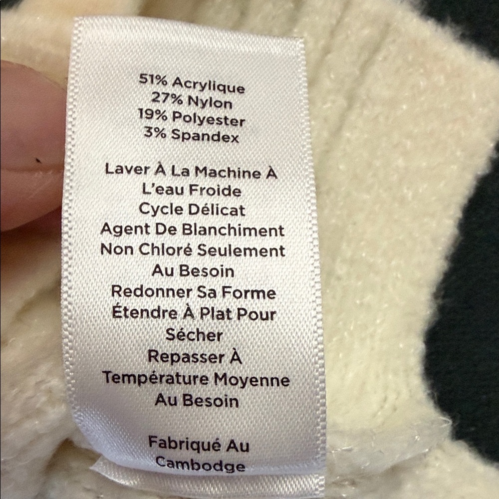 Talbots Cream Textured Sweatshirt. CAJA. #3 - Picture 9 of 10